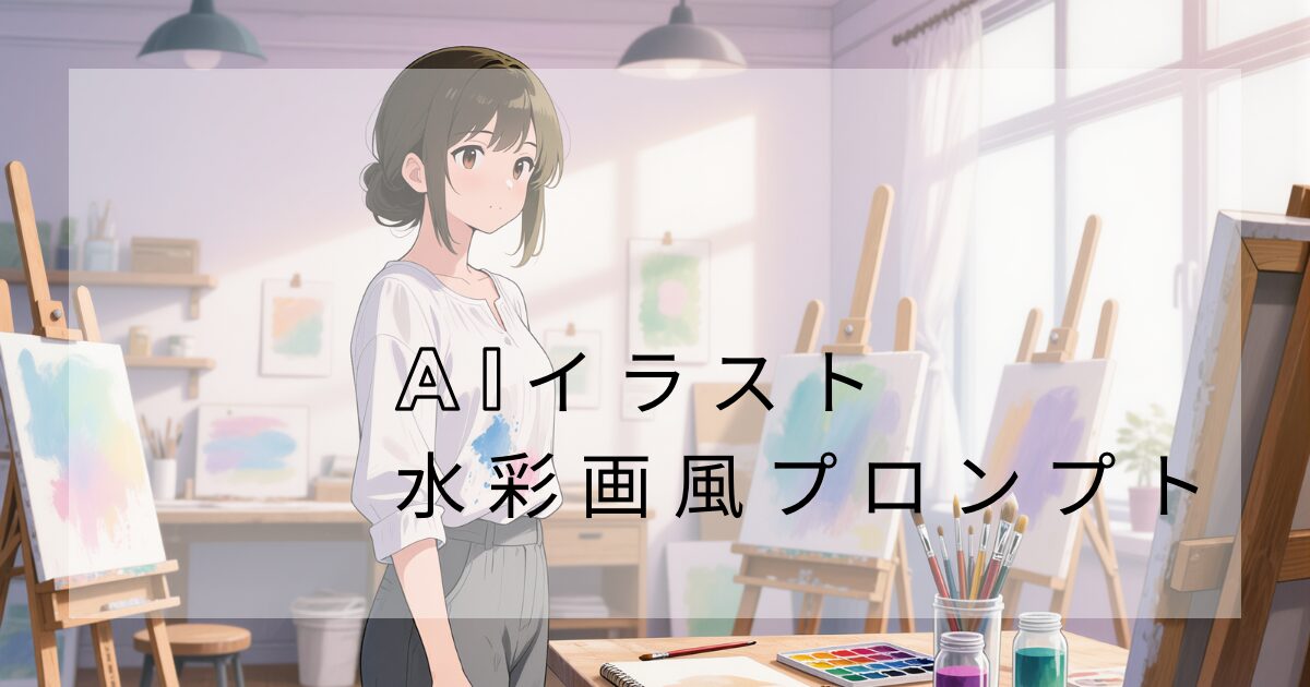 画像生成AI水彩画風プロンプト